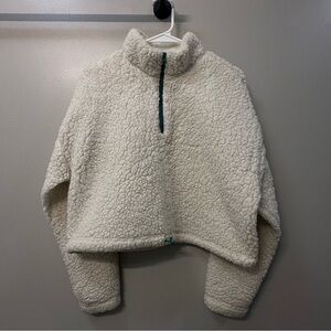 La Hearts Cream Sherpa Hoodie